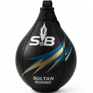 Sultan Boxing Premium Speedball – Black with Metallic Accents-02